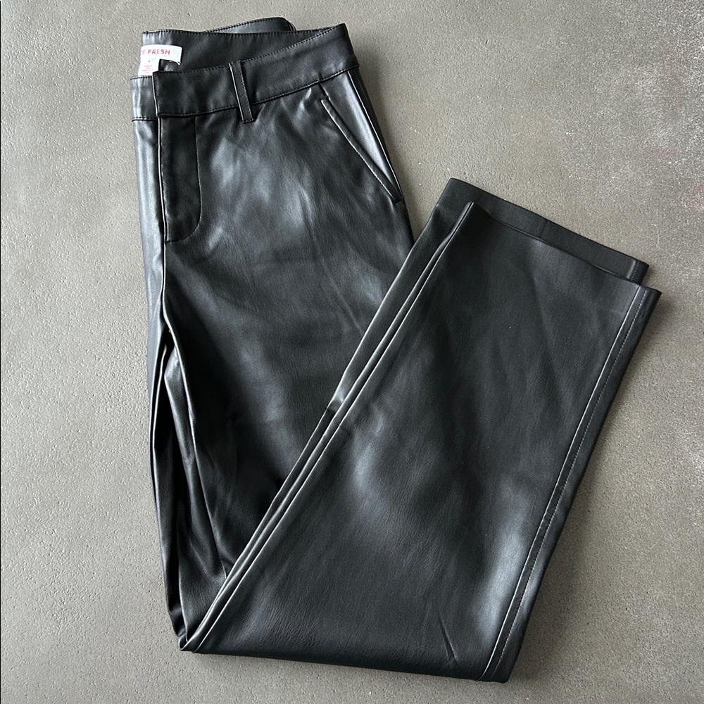 Joe Fresh Women's Black Pleather Pants